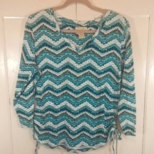 🧡 Caribbean Joe 3/4 sleeve top size large